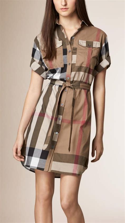 alexandra burberry check shirt sleevelss|Burberry style dresses.